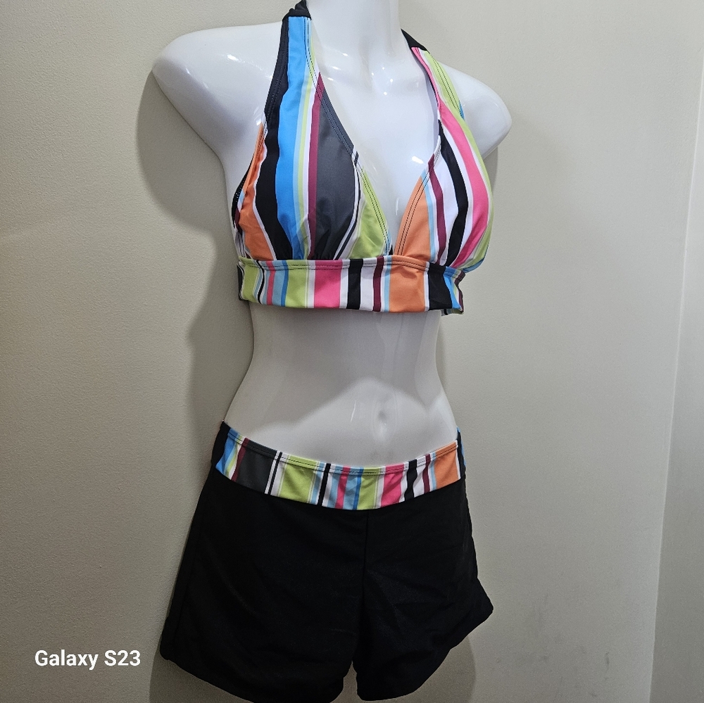 Tankini Swimwear, Tribal Sporty Bikini Push Up Swimwear Women Meduim